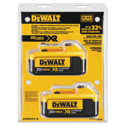 MAX* XR Battery, Lithium-Ion, 4 Ah, 20V, 2-Pack 115-DCB204-2