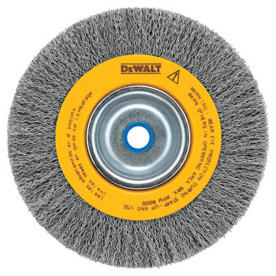 Bench Grinder Brushes, 8 in Dia., 3/4 in, 0.014 in, Carbon, 4,000 rpm 115-DW4906