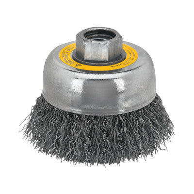 Cup Brushes, 5 in Dia., 5/8 in - 11 Arbor, 0.014 in, Carbon Steel Wire 115-DW4922