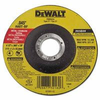 HP T27 Metal Cuttiing Wheel, 4-1/2 in dia, 7/8 in Arbor, 13,300 RPM 115-DW8424