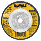 Type 27 HP Metal Grinding Wheel, 4-1/2 in dia, 5/8 in to 11, 13,300 RPM, 24 Grit 115-DW4523