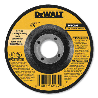 Type 27 HP Metal Grinding Wheels, 5 in, 7/8 in, 12200 rpm 115-DW8484