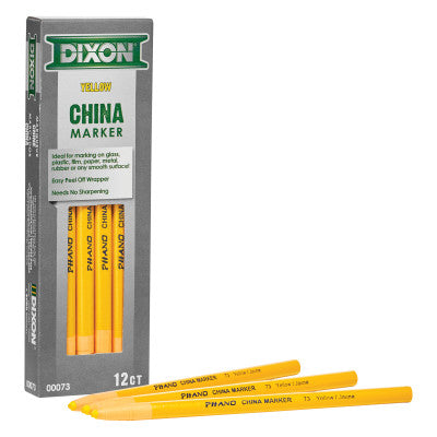 Phano China Marker, Yellow, 1/2 in Tip, Peel-Away Wrapper 464-00073