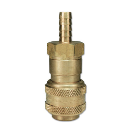 Air Chief Industrial Automatic Coupler Standard Hose Barb, 1/2 x 1/2 in, Brass 238-4DS4-B