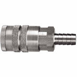 Air Chief Industrial Semi-Auto Coupler Standard Hose Barb, 1/2 in ID, 1/2 in Body Size, Steel 238-DC1045