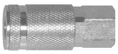 Air Chief Industrial Semi-Auto Coupler, Pipe Thread, 1/4 in Body Size, 1/4 in (NPT) F, Brass 238-DC20