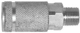 Air Chief Industrial Semi-Auto Coupler, Pipe Thread, 1/4 in Body Size, 1/4 in (NPT) M, Brass 238-DC21