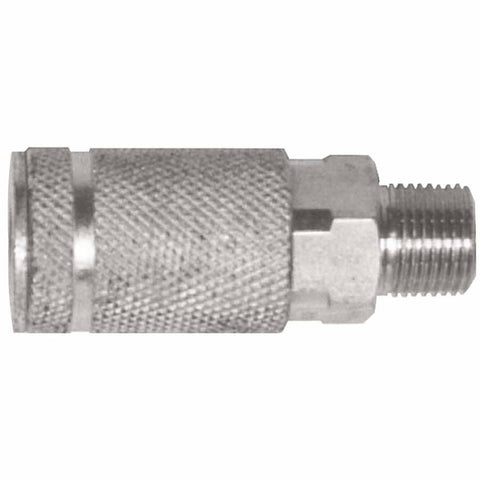 Air Chief Industrial Semi-Auto Coupler, Pipe Thread, 1/4 in Body Size, 3/8 in (NPT) M, Brass 238-DC2103