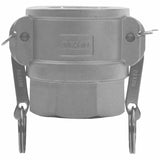 Global Type D Couplers, 1 in (NPT), Female, 334 Stainless Steel 238-G100-D-SS