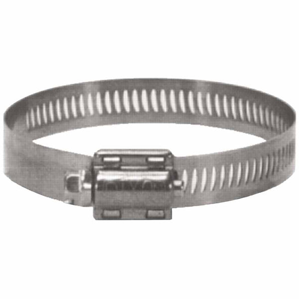 HS Series Worm Gear Clamp, 1-13/16 in to 2-3/4 in Hose OD, 1/2 in W, Stainless Steel, Chrome Zinc-Plated Steel 238-HS36