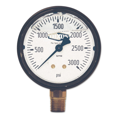 Liquid Filled Gauges, 0 to 100 psi, 1/4 in NPT(M), Center Back Mount 238-GLS415