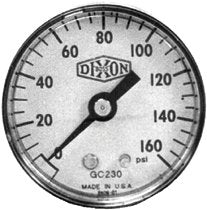 Standard Dry Gauges, 0 to 600 psi, 1/4 in NPT (M), Lower Mount Mount 238-GL350