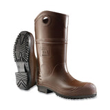 DuraPro XCP Rubber Boots, Steel Toe, Men's 6, 16 in Boot, PVC, Brown/Black 868-8408600.06