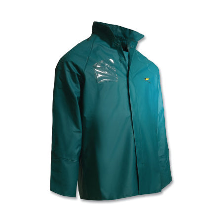 Sanitex Jacket with Hood Snaps, 2X-Large, PVC, Green 868-7123200.2X