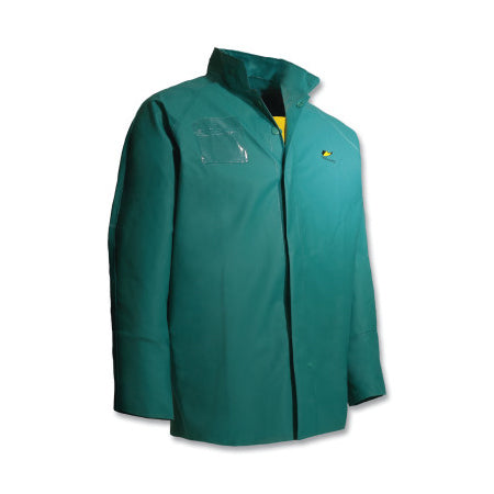 Chemtex Jacket with Hood Snaps, X-Large, PVC, Green 868-7103200.XL