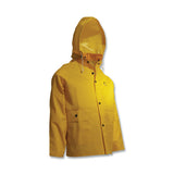 Sitex Rain Jacket, Detachable Hood, 0.35 mm Thick, PVC/Polyester, Yellow, 2X-Large 868-7653500.2X