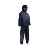 Sitex 3-Pc Rain Suit with Detachable Hood Jacket/Bib Overalls, 0.35 mm Thick, Polyester/PVC, Blue, 2X-Large 868-7659900.2X
