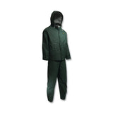 Sitex 3-Pc Rain Suit with Detachable Hood Jacket/Bib Overalls, 0.35 mm Thick, Polyester/PVC, Hunter Green, 2X-Large 868-7660000.2X
