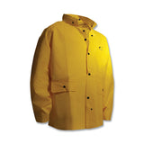 Tuftex Rain Jacket, Hood Snaps, 0.30 mm Thick, PVC, Yellow, 2X-Large 868-7803200.2X