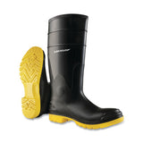 PolyGoliath Rubber Boots, Steel Toe and Midsole, Men's 12, Polyblend/PVC, Black/Yellow 868-8680200.12