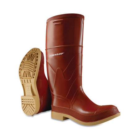 Superpoly Steel Toe Rubber Boots, Men's 8, 16 in Boot, Polyurethane/PVC, Burgundy/Tan 868-8532400.08