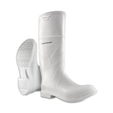 White Rubber Boots, Plain Toe, Men's 7, 16 in Boot, PVC, White 868-8101100.07