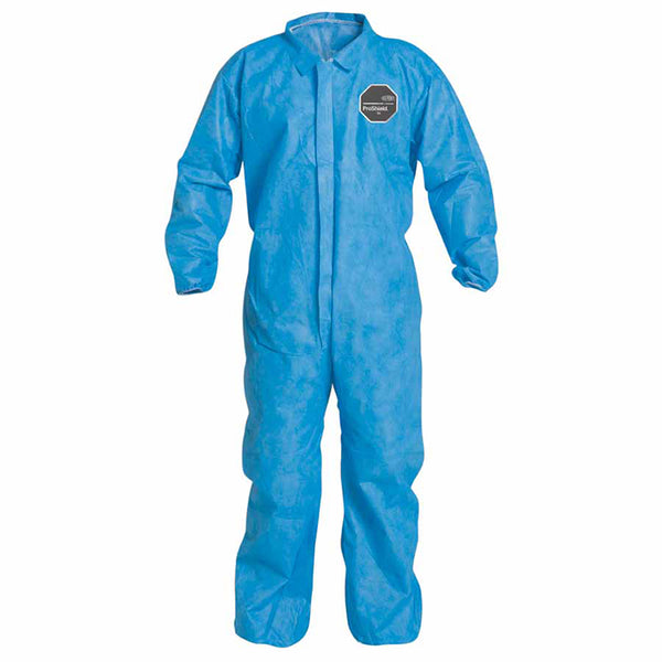 Proshield 10 Coverall, Collar, Elastic Wrists and Ankles, Zipper Front, Storm Flap, Blue, 2X-Large 251-PB125SB-2XL