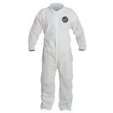 Proshield 10 Coverall, Collar, Elastic Wrists and Ankles, Zipper Front, Storm Flap, White, 3X-Large 251-PB125SW-3XL