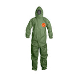Tychem 2000 SFR Protective Coveralls, Hooded Coverall, Green, 2X-Large 251-QS127TGR2X000400