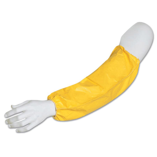 Tychem 2000 Sleeve, 18-3/4 in L, Elastic Bicep/Wrist Closures, Universal, Yellow 251-QC500B