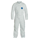 Tyvek 400 Coverall, Serged Seams, Collar, Elastic Waist, Open Wrists/Ankles, Front Zipper, Storm Flap, White, 3X-Large 251-TY120SWH3X0025VP