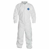 Tyvek 400 Coverall, Serged Seams, Collar, Elastic Waist, Open Wrists/Ankles, Front Zipper, Storm Flap, White, 5X-Large 251-TY120S-5XL