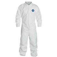 Tyvek 400 Coverall, Serged Seams, Collar, Elastic Waist, Open Wrists/Ankles, Front Zipper, Storm Flap, White, 5X-Large 251-TY120S-5XL