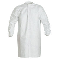 Tyvek IsoClean Frock with Snap Front, Small, White 251-IC270B-SM