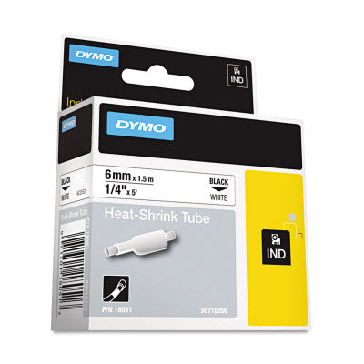 Heat Shrink Tube, 1/4 in x 5ft, White 784-18051