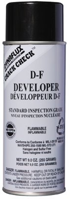 Visible Dye Penetrant Systems, Developer, Aerosol Can, 16 oz 368-DF315-16