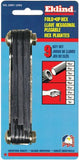Inch Fold-Up Hex Key Set, 9 per fold-up, Ball Hex Tip, Inch, Medium 269-20911