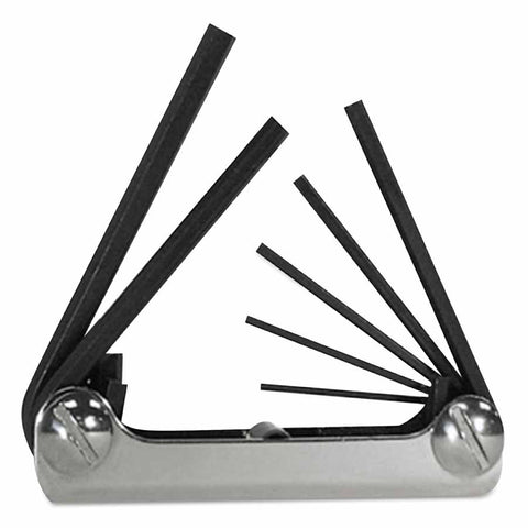 Metric Fold-Up Hex Key Set, 7 per Fold-Up, Hex Tip, Metric, Short 269-21171