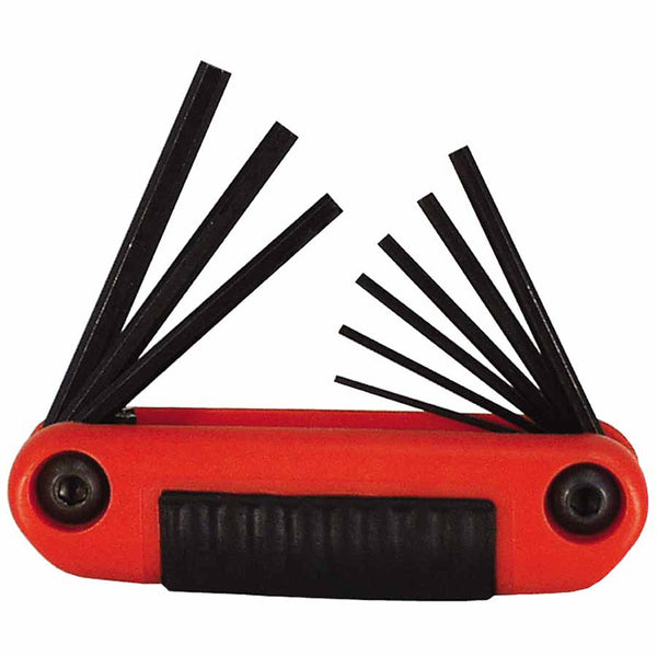 Ergo-Fold Hex Key Set, 9 per set, Hex Tip, Inch 269-25912