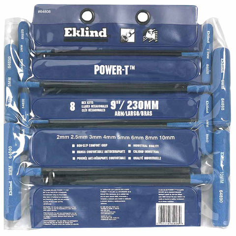 Power-T Ball-Hex Key Set, 8-Pc, Metric, 9 in Handle 269-64808