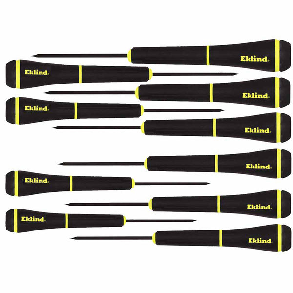 PSD Precision Slotted & Phillips Screwdriver Set, 10 Pieces,1 mm to 4 mm/#000 to #1 269-92199