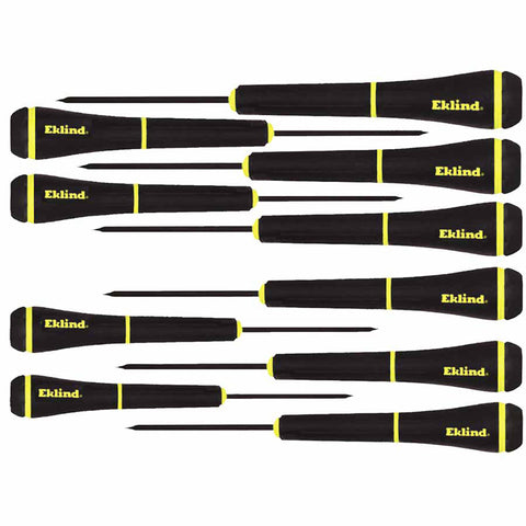 PSD Precision Slotted & Phillips Screwdriver Set, 10 Pieces,1 mm to 4 mm/#000 to #1 269-92199