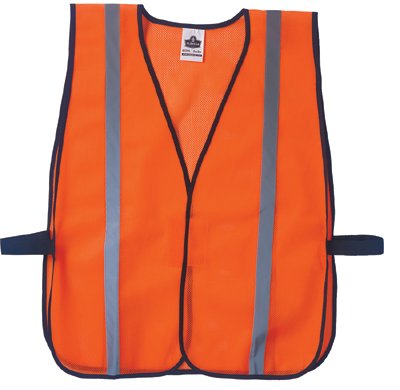GloWear 8020HL Non-Certified Standard Safety Vests, One Size, Orange 150-20030