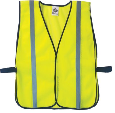 GloWear 8020HL Non-Certified Standard Safety Vest, One Size, Lime 150-20040