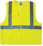 GloWear 8210HL Class 2 Economy Vests with Pocket, Hook/Loop Closure, L/XL, Lime 150-21025
