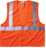 GloWear 8210Z Type R Class 2 Economy Vest with Pocket, Zipper Closure, 2XL/3XL, Orange 150-21047