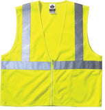 GloWear 8210Z Type R Class 2 Economy Vest with Pocket, Zipper Closure, L/XL, Lime 150-21055