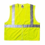 GloWear 8210Z Type R Class 2 Economy Vest with Pocket, Zipper Closure, 2XL/3XL, Lime 150-21057
