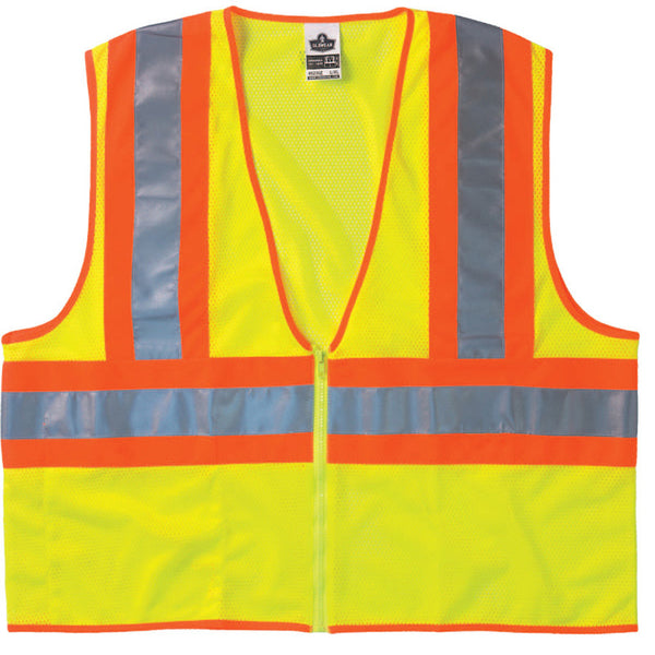GloWear 8229Z Economy Class 2 Two-Tone Vests, 2XL/3XL, Lime 150-21297