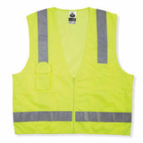 GloWear 8249Z Class 2 Economy Surveyors Vest, L/XL, Lime 150-24025